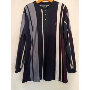 Knights Of Round Table Vintage 90’s Henley Shirt Men XL Colorblock Rugby Golf